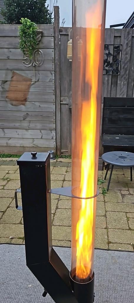 Flame Tower / Terrasheater, Ophalen, Gebruikt, Vrijstaande haard, Houthaard
