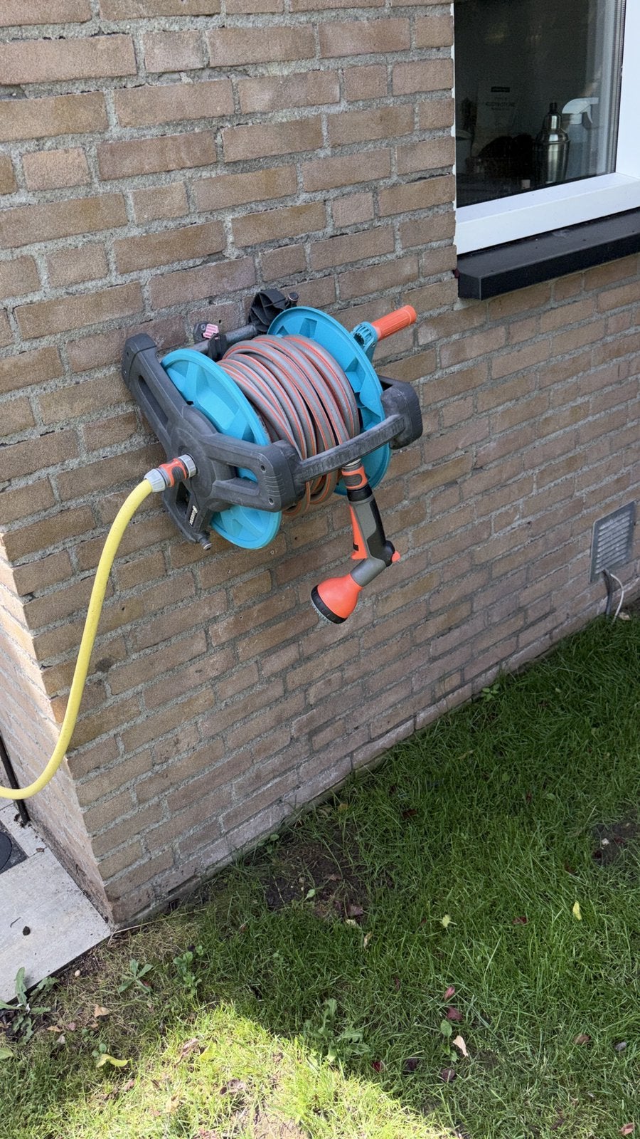 Tuinhaspel met 20 mtr slang, Tuin en Terras, Tuinslangen, Ophalen, Gebruikt, Tuinslanghaspel