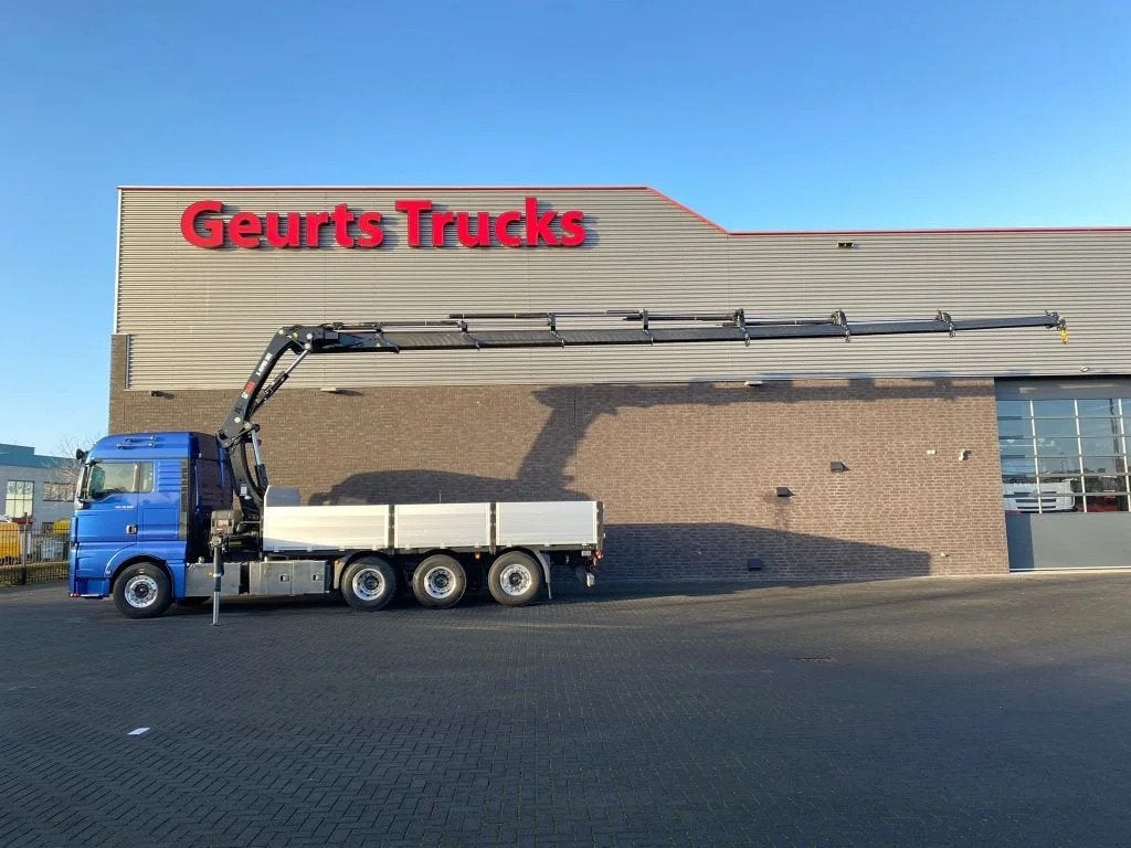 MAN TGX 35.500 8X4 TRIDEM + HIAB X-HIPRO 302 E-7 KRAAN/KRAN/, Automaat, Euro 6, Blauw, MAN
