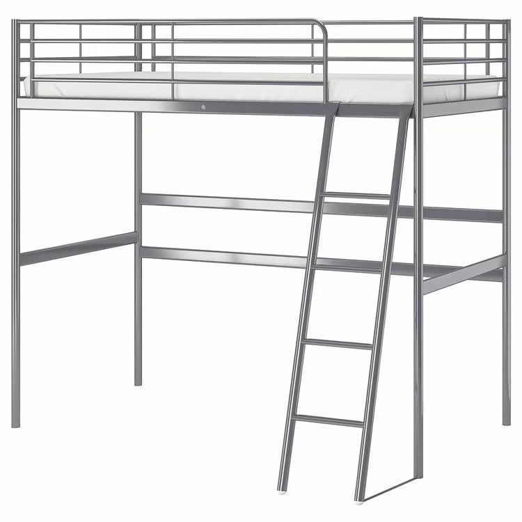Ikea Svärta hoogslaper 140x200 wit, Ophalen, Gebruikt, Hoogslaper, Tweepersoons