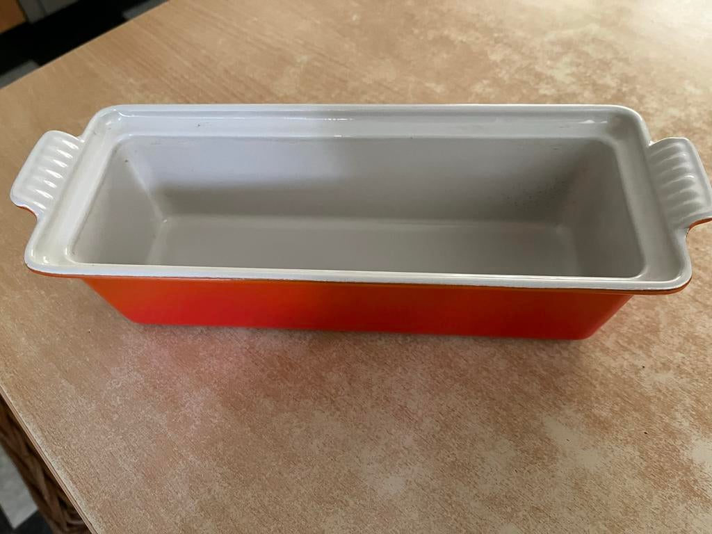 Le Creuset Terrinevorm Oranje - In perfecte staat, Le Creuset, Overige typen, Ophalen of Verzenden, Zo goed als nieuw
