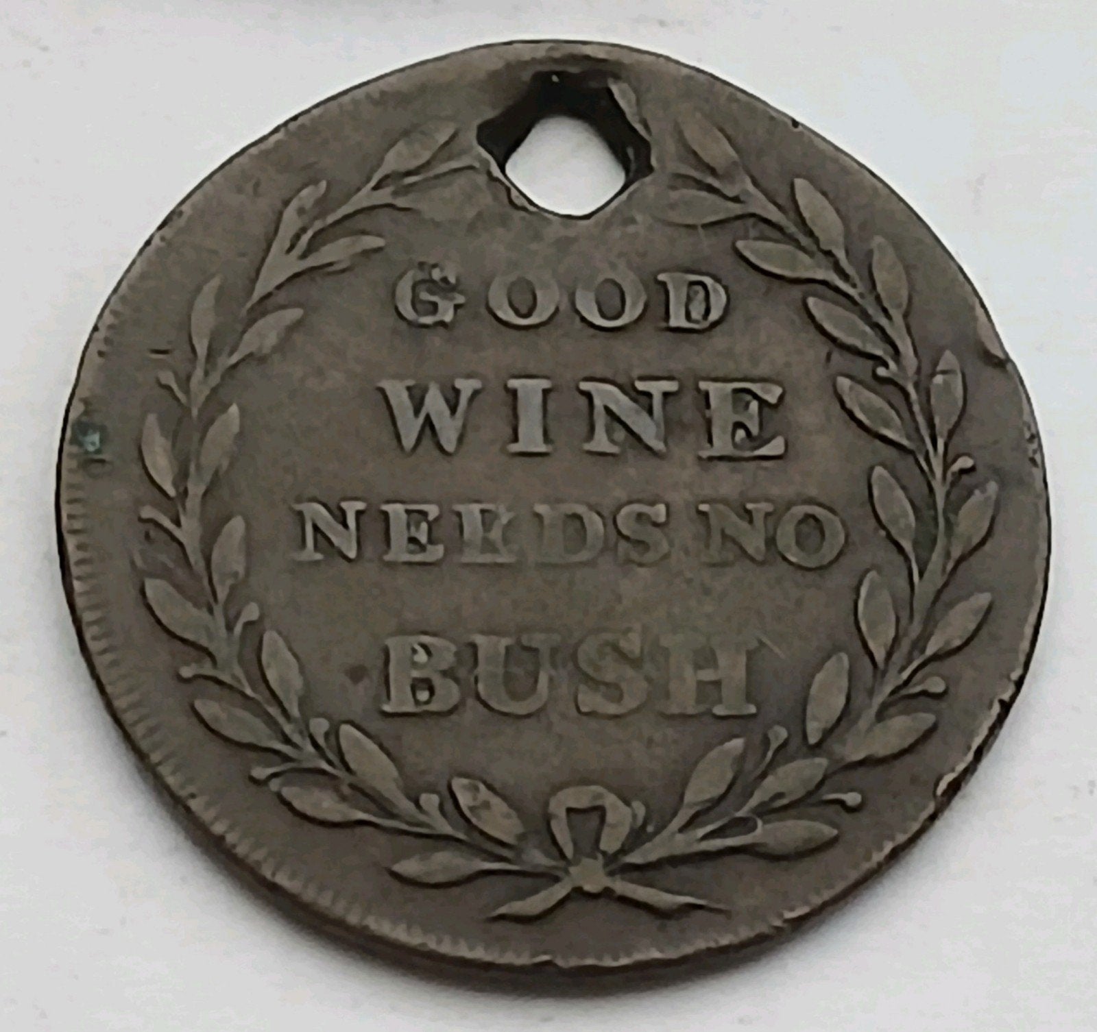 1  Farthing 1820 Barrett's Tea Warehouse Antiek Engeland, Ophalen of Verzenden, Overige materialen