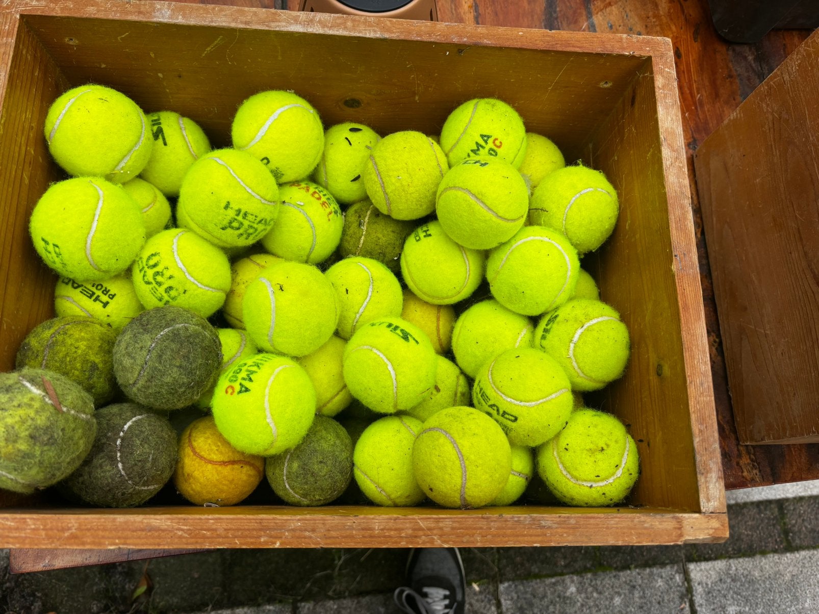 75 gebruikte tennisballen - Ideaal voor training!, Ophalen of Verzenden, Gebruikt, Ballen, Head