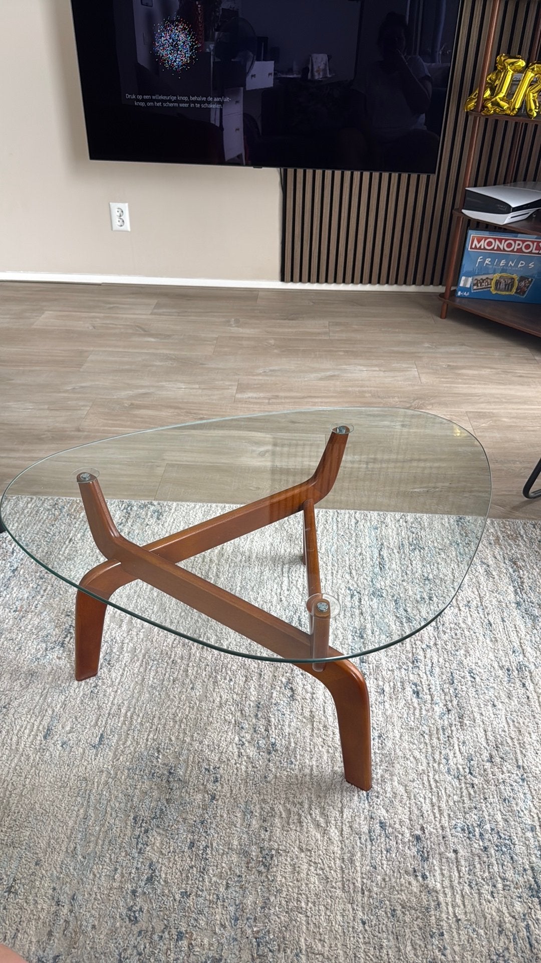 Salontafel Breno Bruin Eiken - Japandi Kwantum, Ophalen, Zo goed als nieuw, Rechthoekig, 50 tot 100 cm