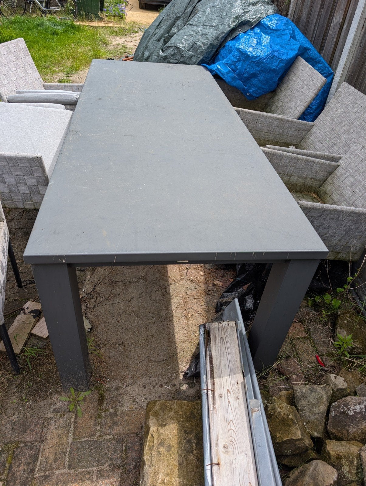Tuintafel, Tuin en Terras, Tuintafels, Ophalen, Gebruikt, Rechthoekig