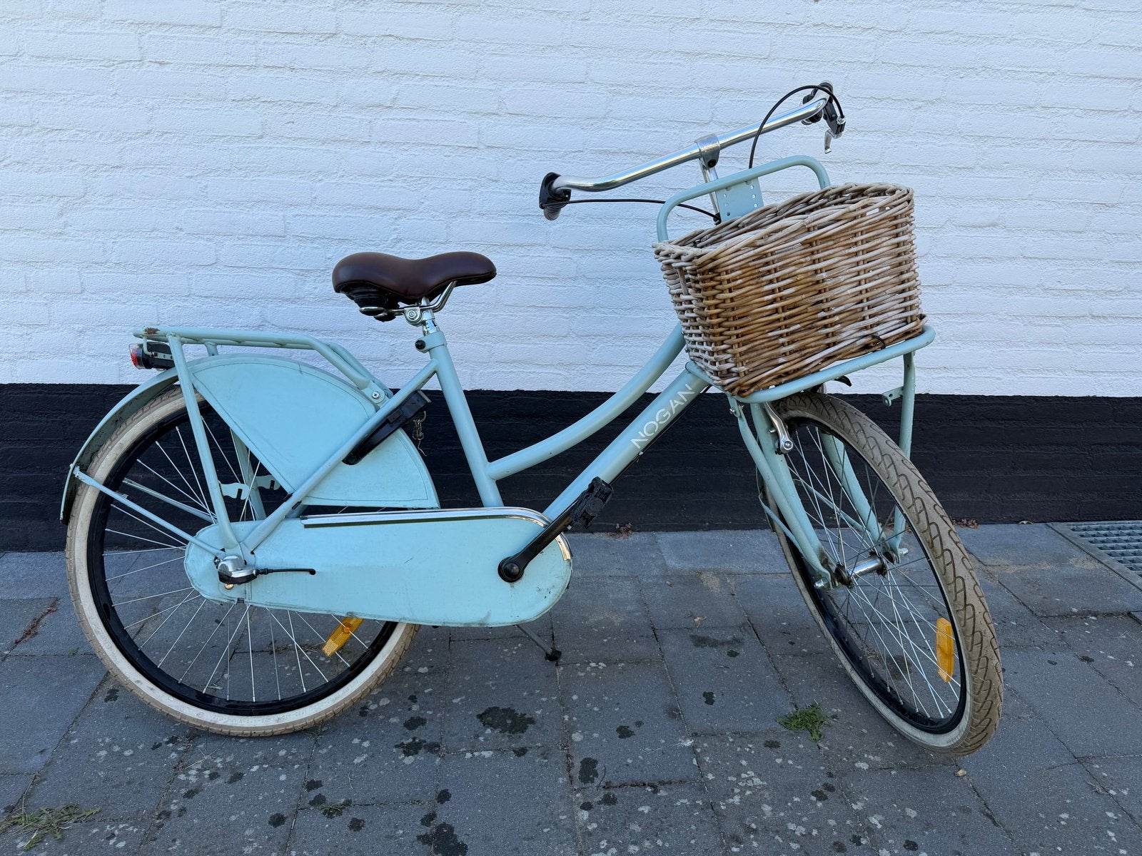 Nogan Damesfiets met mandje en versnellingen, Overige merken, Terugtraprem, Gebruikt, Versnellingen