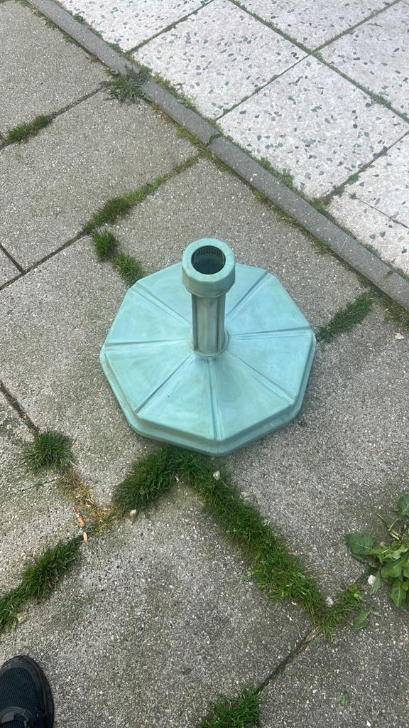 Parasolvoet steen diameter 45 cm, Ophalen, Zo goed als nieuw, Minder dan 1 meter, Parasolvoet