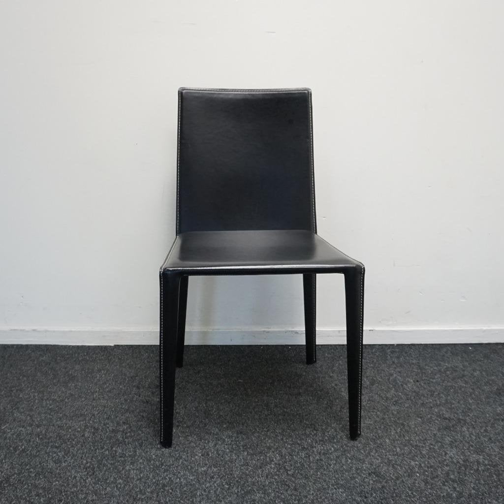 Arper Norma Design eetkamerstoelen | Leren stoelen Zwart, Huis en Inrichting, Gebruikt, -, Zwart, -
