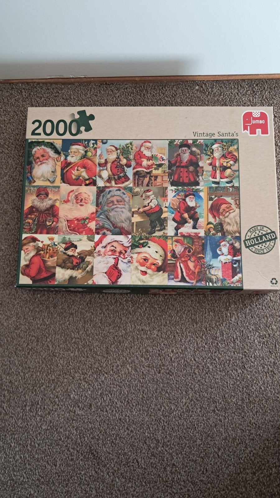 jumbo kerstmannen puzzel 2000 stukjes, Ophalen of Verzenden, Meer dan 1500 stukjes, Zo goed als nieuw, Legpuzzel
