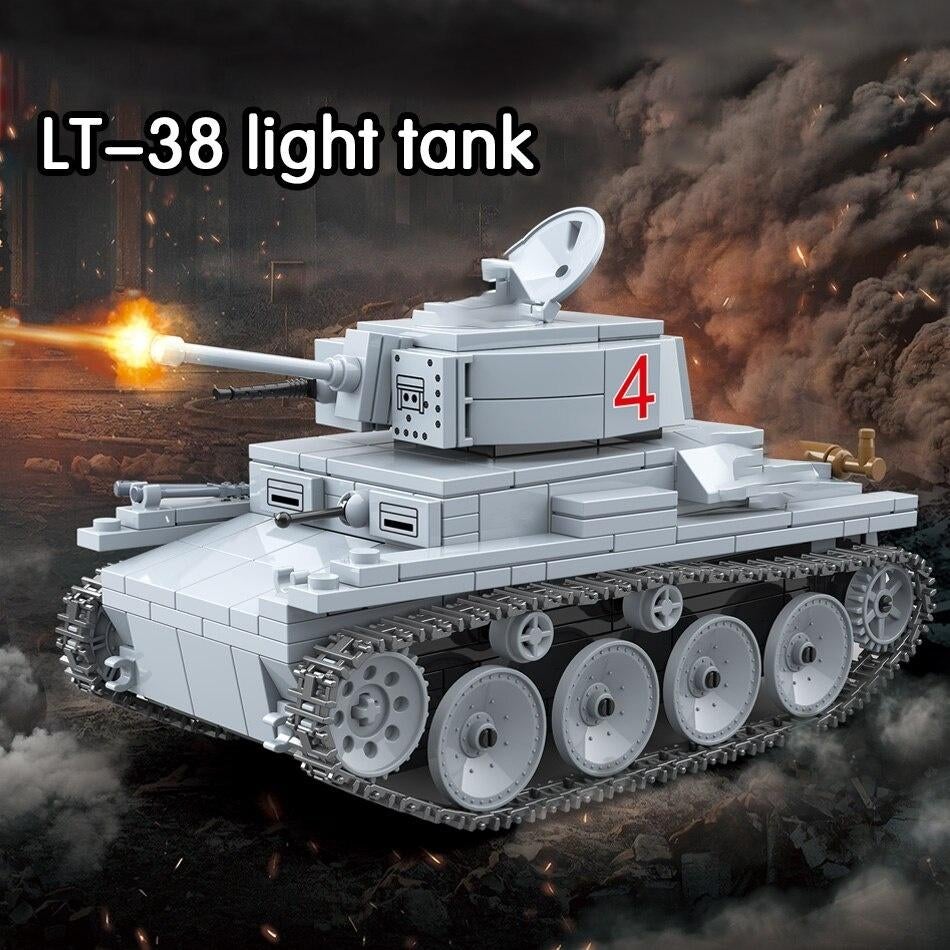 🎁 WW2 Bouwstenen - C01 - Duitse LT-38 Light Tank🎁, Kinderen en Baby's, Speelgoed | Bouwstenen, Ophalen of Verzenden, Nieuw