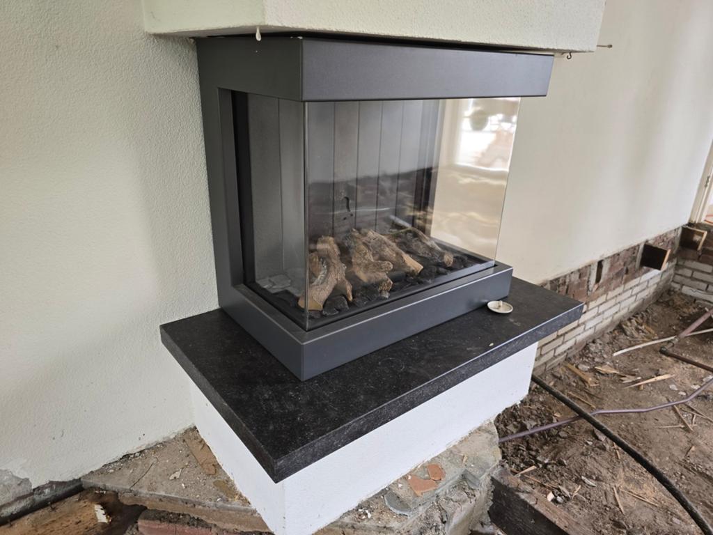 Moderne gashaard met afstandsbediening - gedemonteerd, Ophalen, Gebruikt, Inbouwhaard, Gashaard