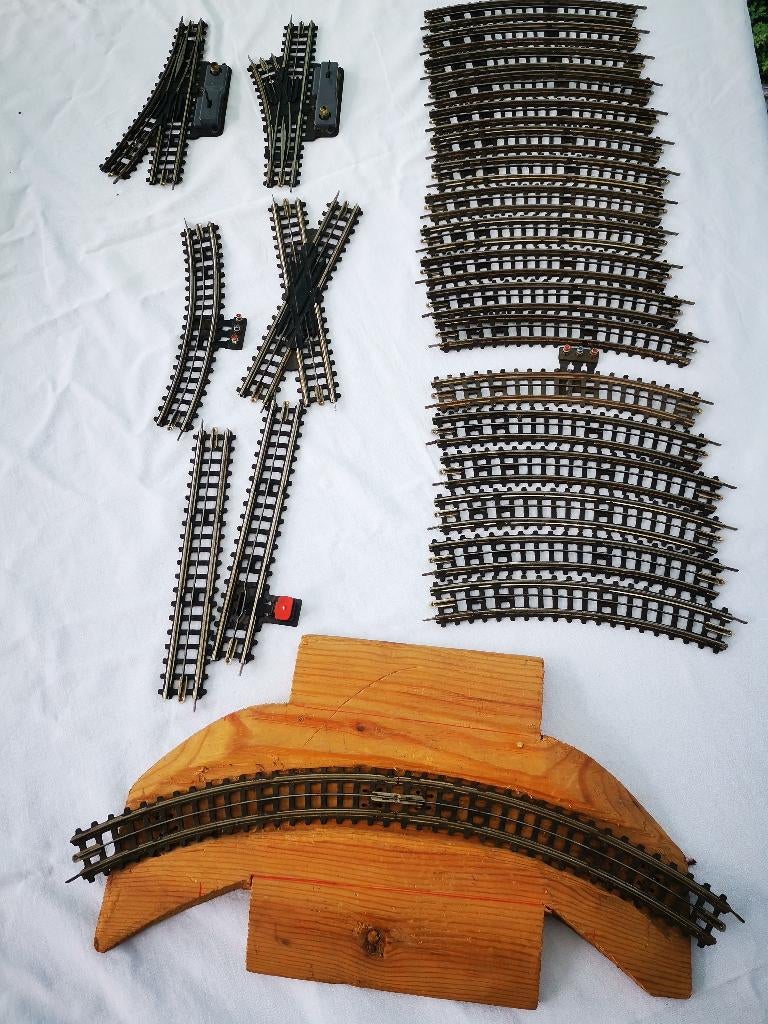 Prachtige Partij Vintage Märklin M-Gleis HO - Wissels+Rails, Wisselstroom, Gebruikt, Rails, Ophalen of Verzenden