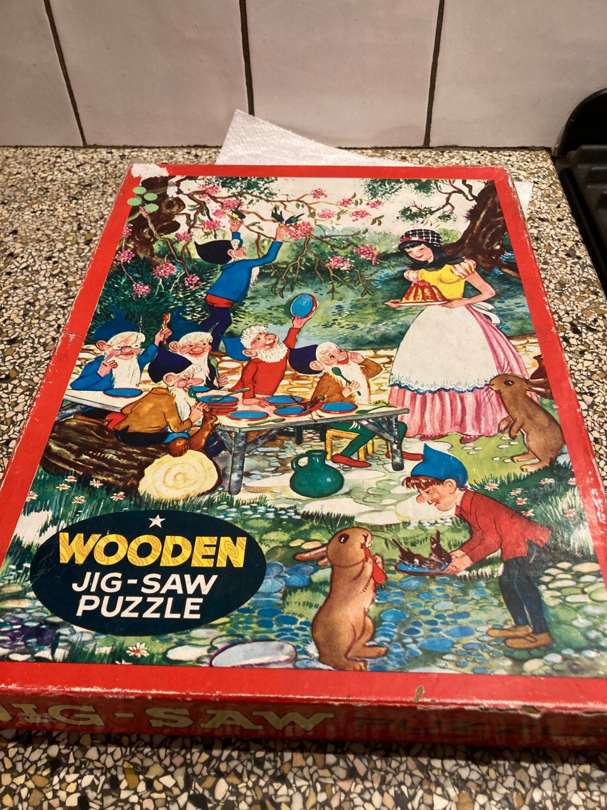 Oude houten kanouter puzzel, Ophalen of Verzenden