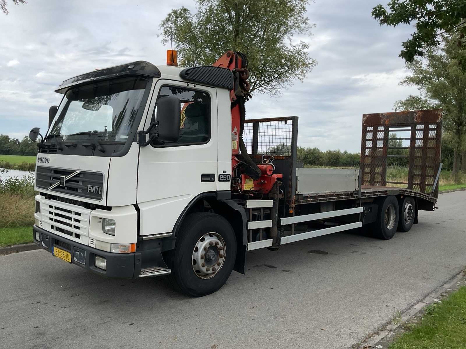 1999 - Volvo - FM - Kraanvrachtwagen - Machine Transporter, Auto's, Euro 2, Overige brandstoffen, Bedrijf, 2 stoelen