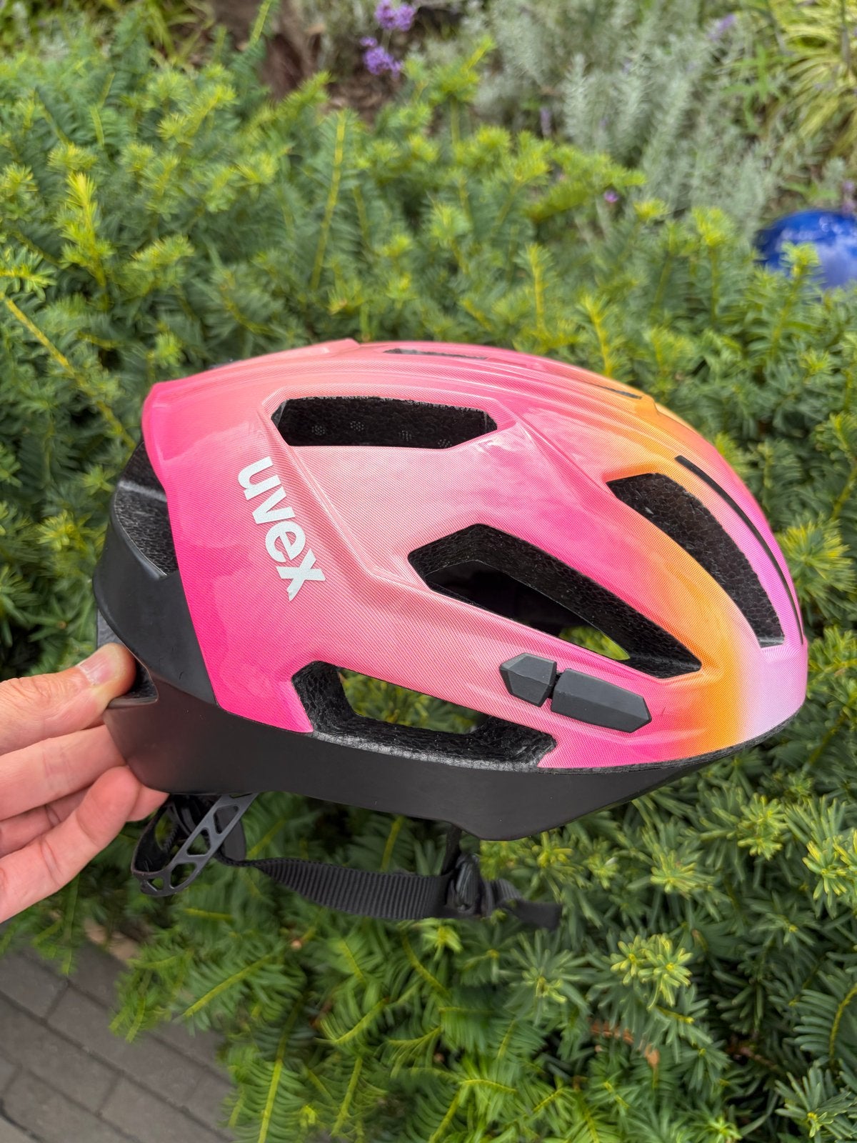 Uvex fietshelm roze/oranje, maat S, Ophalen, Gebruikt, S, Jongen of Meisje