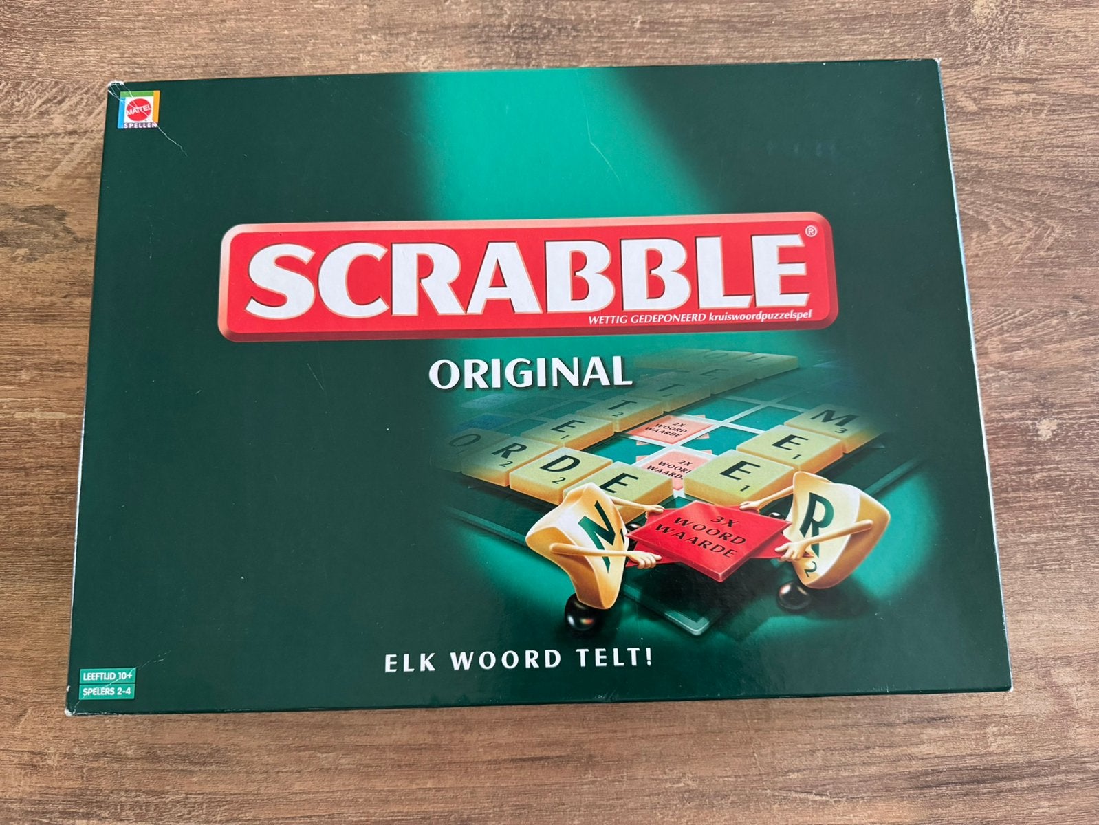 Scrabble mattel met woordenboek, Ophalen of Verzenden, Zo goed als nieuw