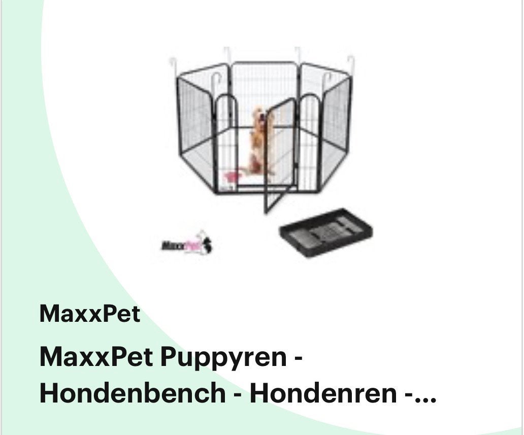 Puppy ren Max Pet zwart met deurtje, Dieren en Toebehoren, Ophalen, Zo goed als nieuw