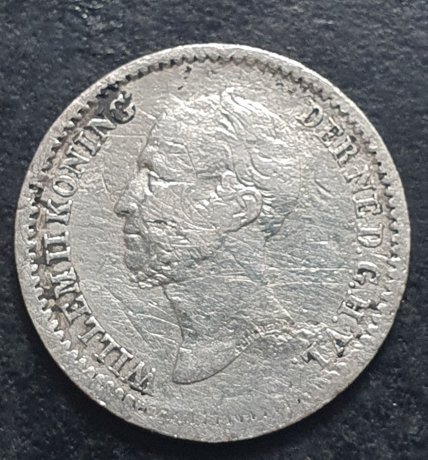 Zilveren oude 10 cent munt uit 1848 Nederland., Postzegels en Munten, Munten | Nederland, Ophalen of Verzenden, 10 cent, Losse munt