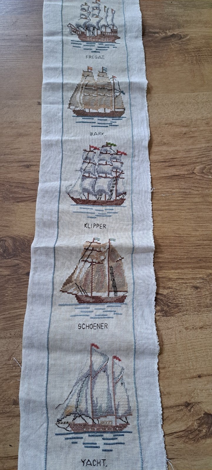 Vintage Schellekoord met historische schepen, Ophalen of Verzenden