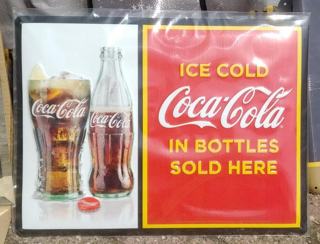 Coca cola icecold bord 40x30cm, Ophalen of Verzenden, Nieuw, Reclamebord