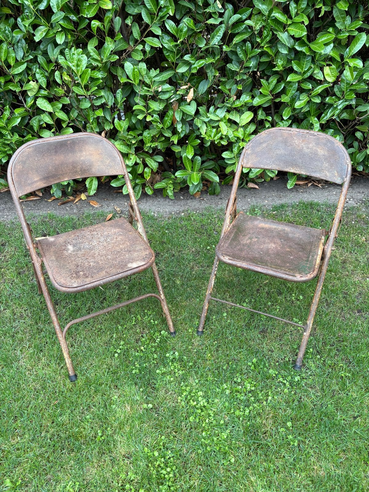 Vintage metalen klapstoelen (set van 2), Ophalen