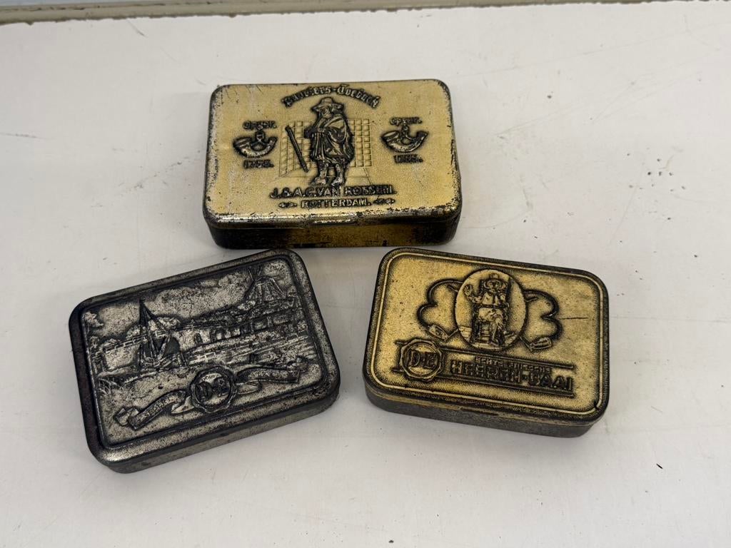 3 x oud tabak blikje van rossem Douwe Egberts poorter, Ophalen of Verzenden, Zo goed als nieuw, Overige