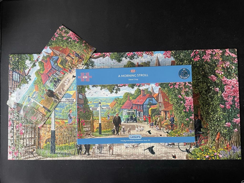 Gibsons Legpuzzel 'A Morning Stroll' - 636 stukjes, Hobby en Vrije tijd, Denksport en Puzzels, Ophalen of Verzenden, 500 t/m 1500 stukjes