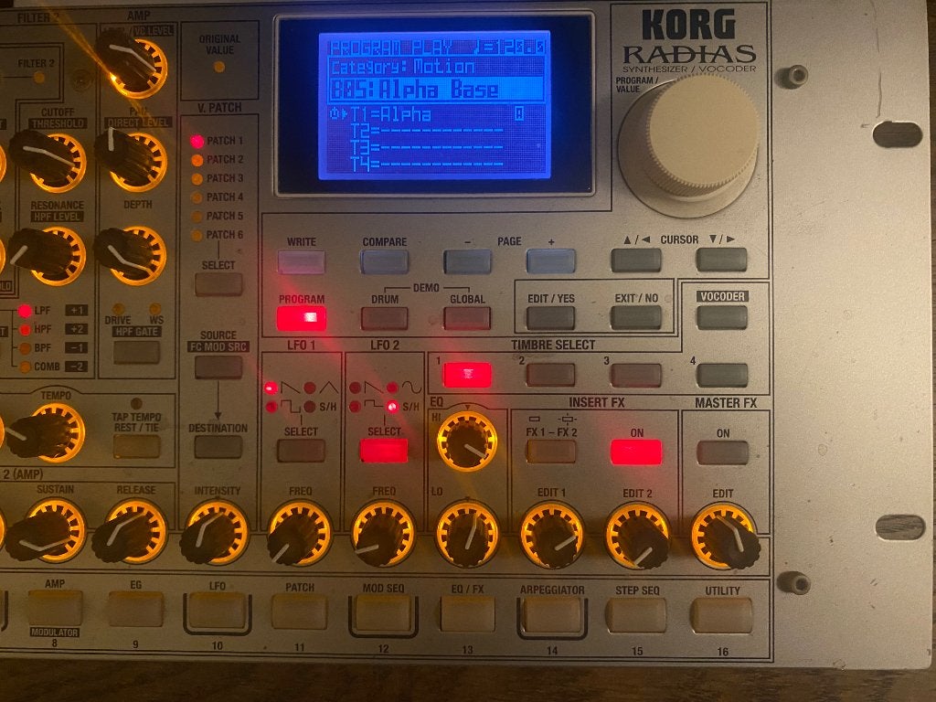 Korg Radias Synthesizer Vocoder, Gebruikt, Korg, Met midi-aansluiting, Overige aantallen