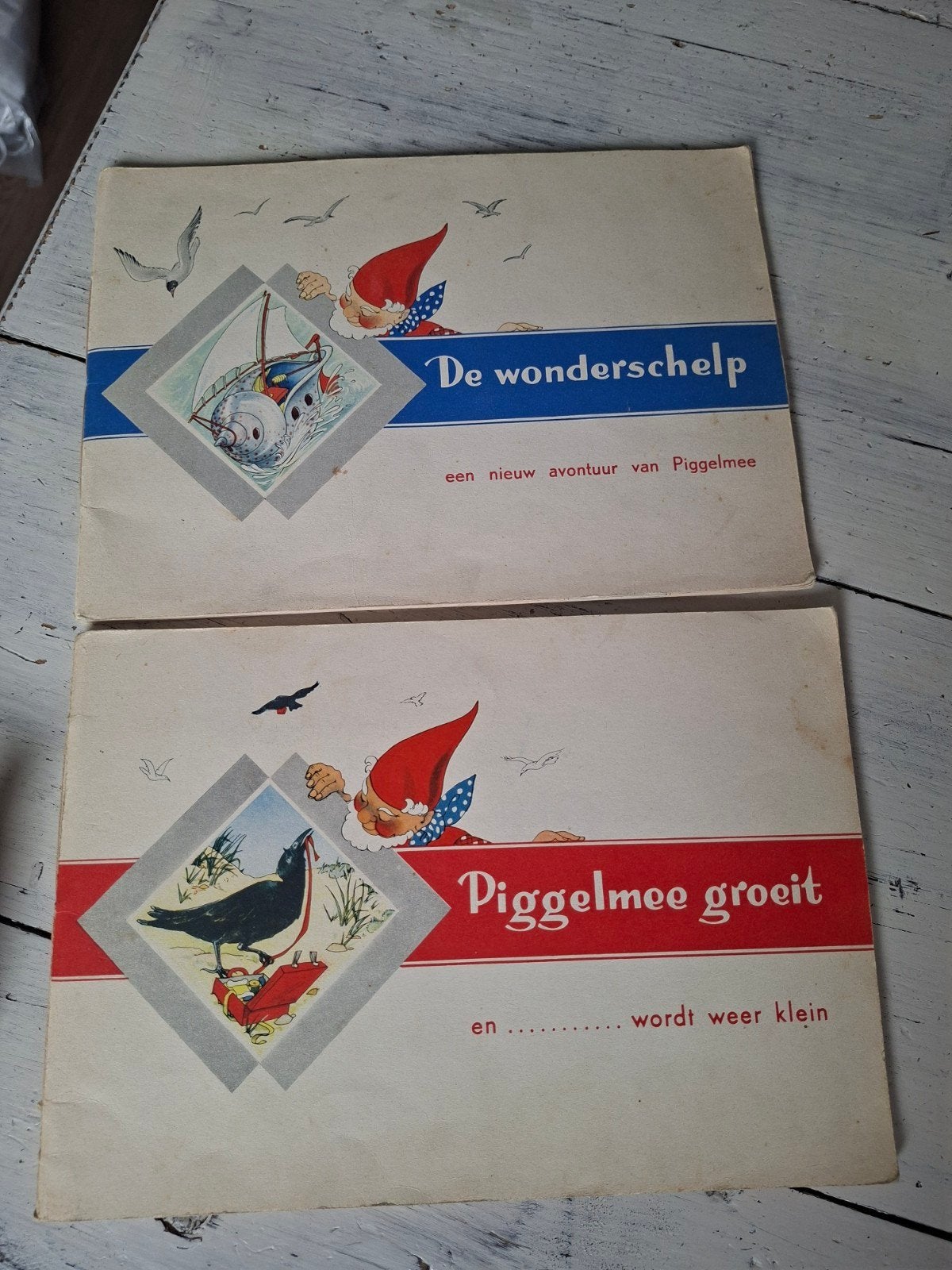2x Piggelmee boekjes: De wonderschelp & Piggelmee groeit, Ophalen of Verzenden, Gelezen, Leonard Roggeveen, Sprookjes