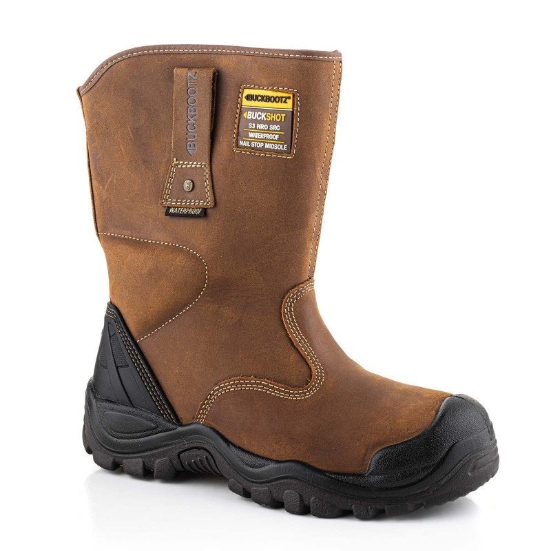 BuckBootz BSH010BR S3 Waterdichte Werklaarzen Bruin 40-47, Tuin en Terras, Marktplaats@werkschoenendeal.nl, Dames, Buckbootz, Nieuw
