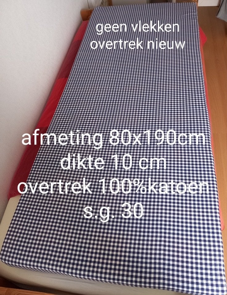 matras en 1hoeslaken, 80x190 cm, Ophalen, Gebruikt, Eenpersoons, 190 cm of minder
