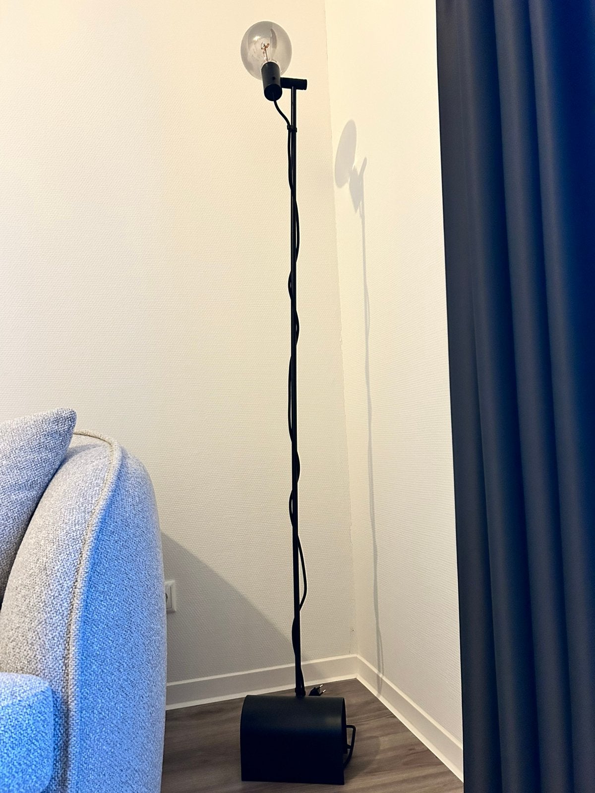 Staande lamp, zwart, Ophalen, 100 tot 150 cm