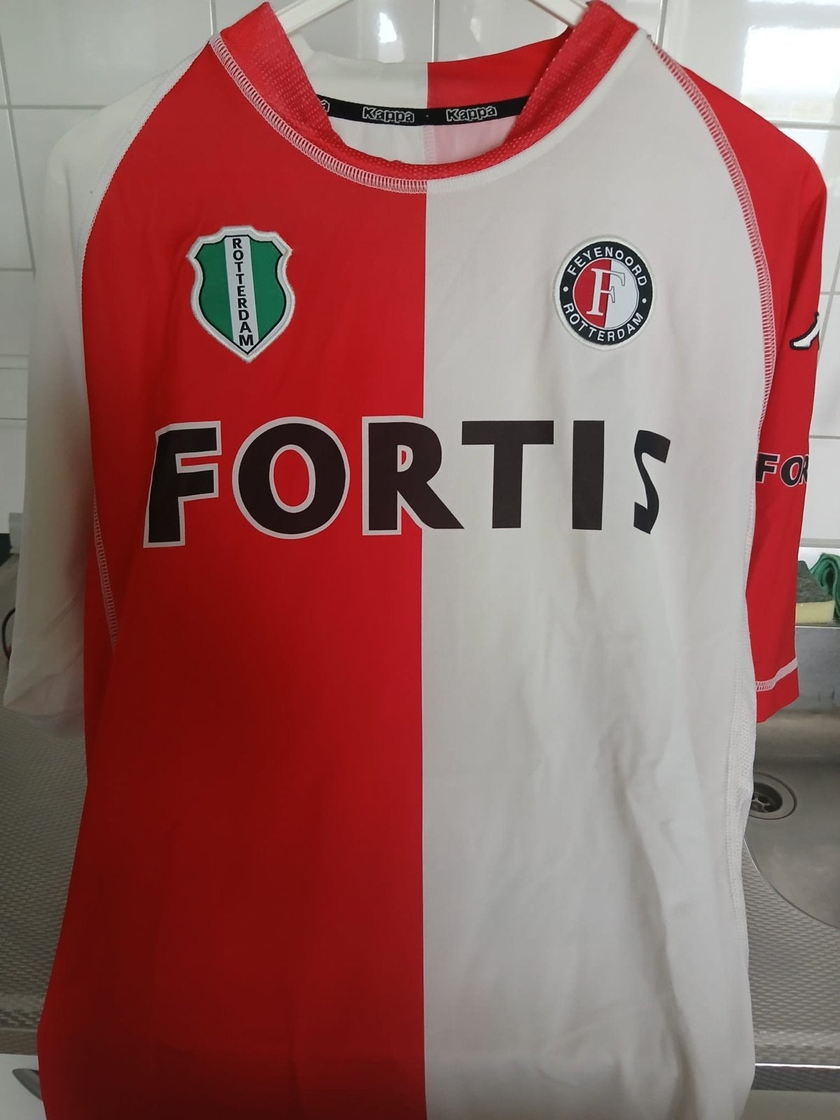 Feyenoord Thuisshirt 2004-2005 Kappa Maat M, Maat M, Ophalen, Gebruikt, Shirt
