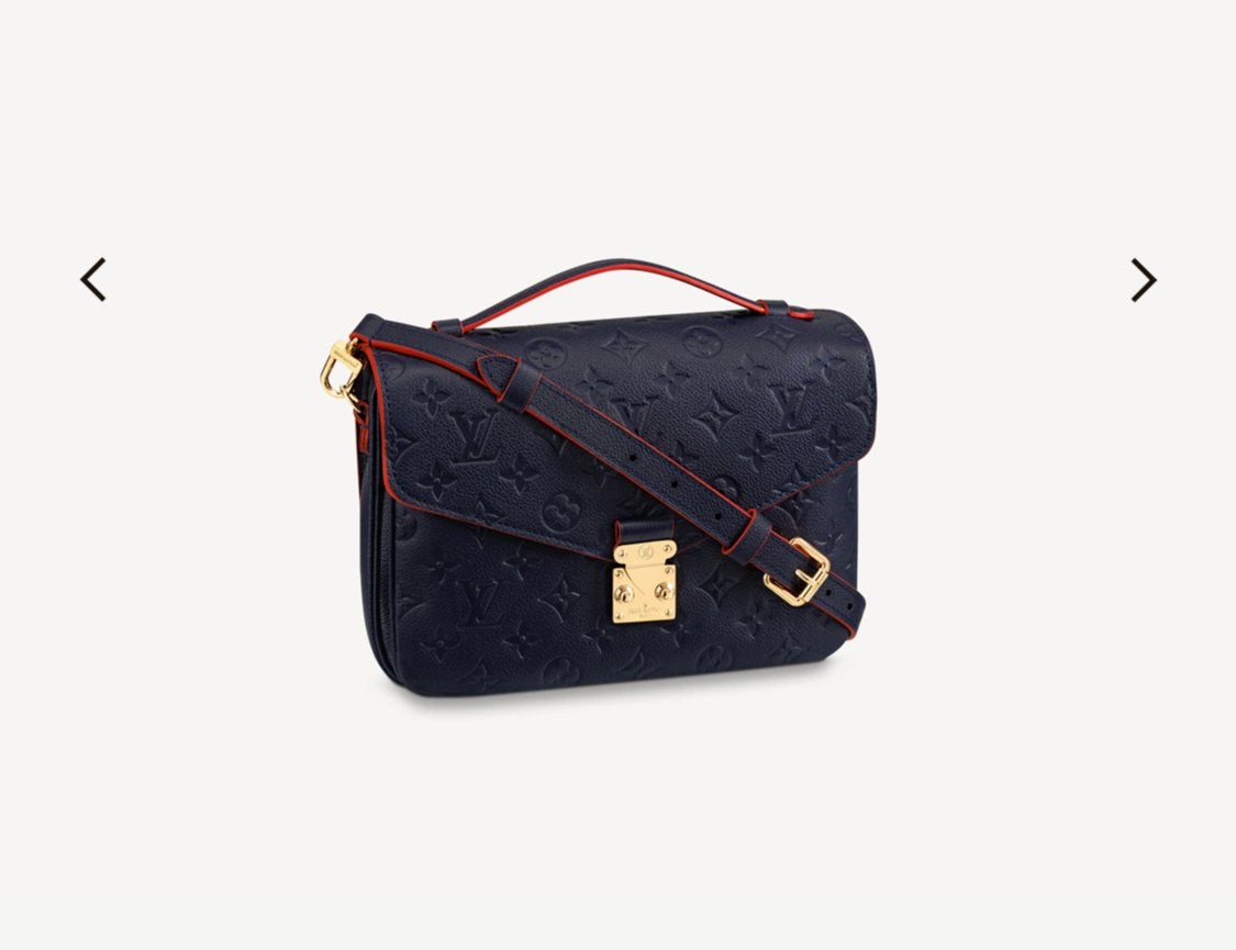 Louis Vuitton Pochette Metis Monogram Empreinte Marine Rouge, Sieraden, Tassen en Uiterlijk, Ophalen, Zo goed als nieuw, Blauw