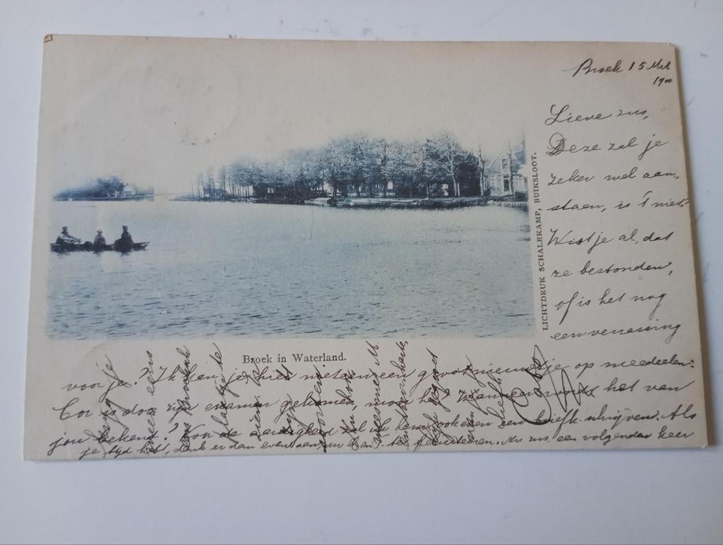 Broek in Waterland 1900, Ophalen of Verzenden, Voor 1920, Gelopen, Noord-Holland