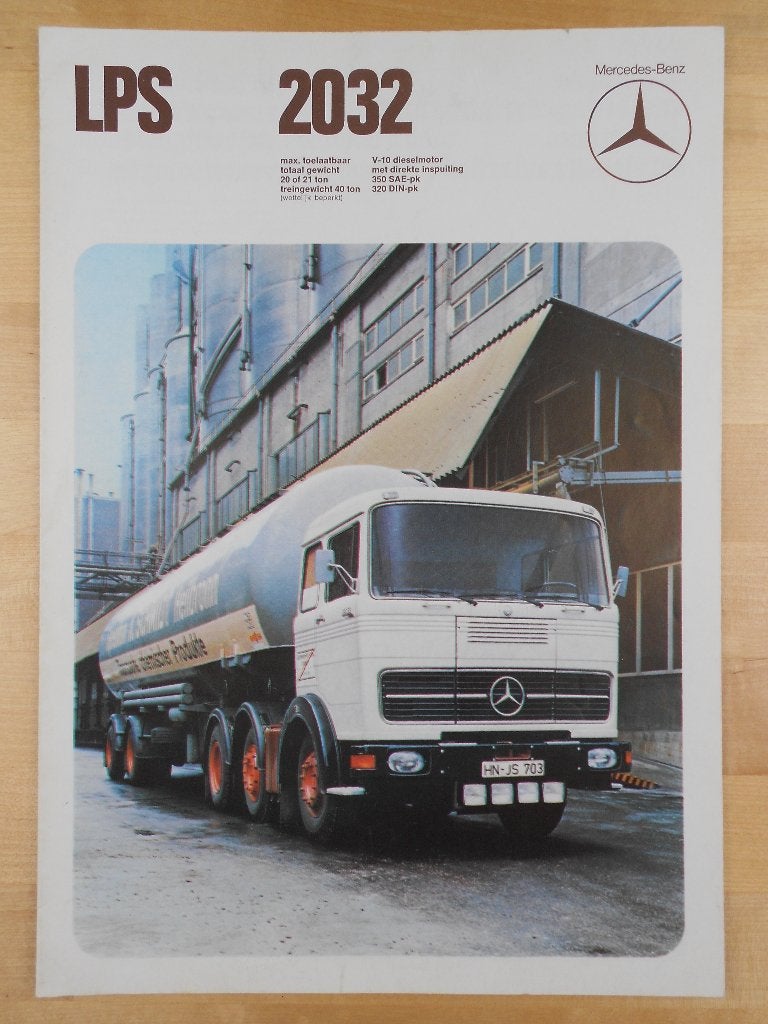 Mercedes LPS 2032 Brochure 1974 – LPS2032, Zo goed als nieuw, Mercedes-Benz, Mercedes, Ophalen of Verzenden