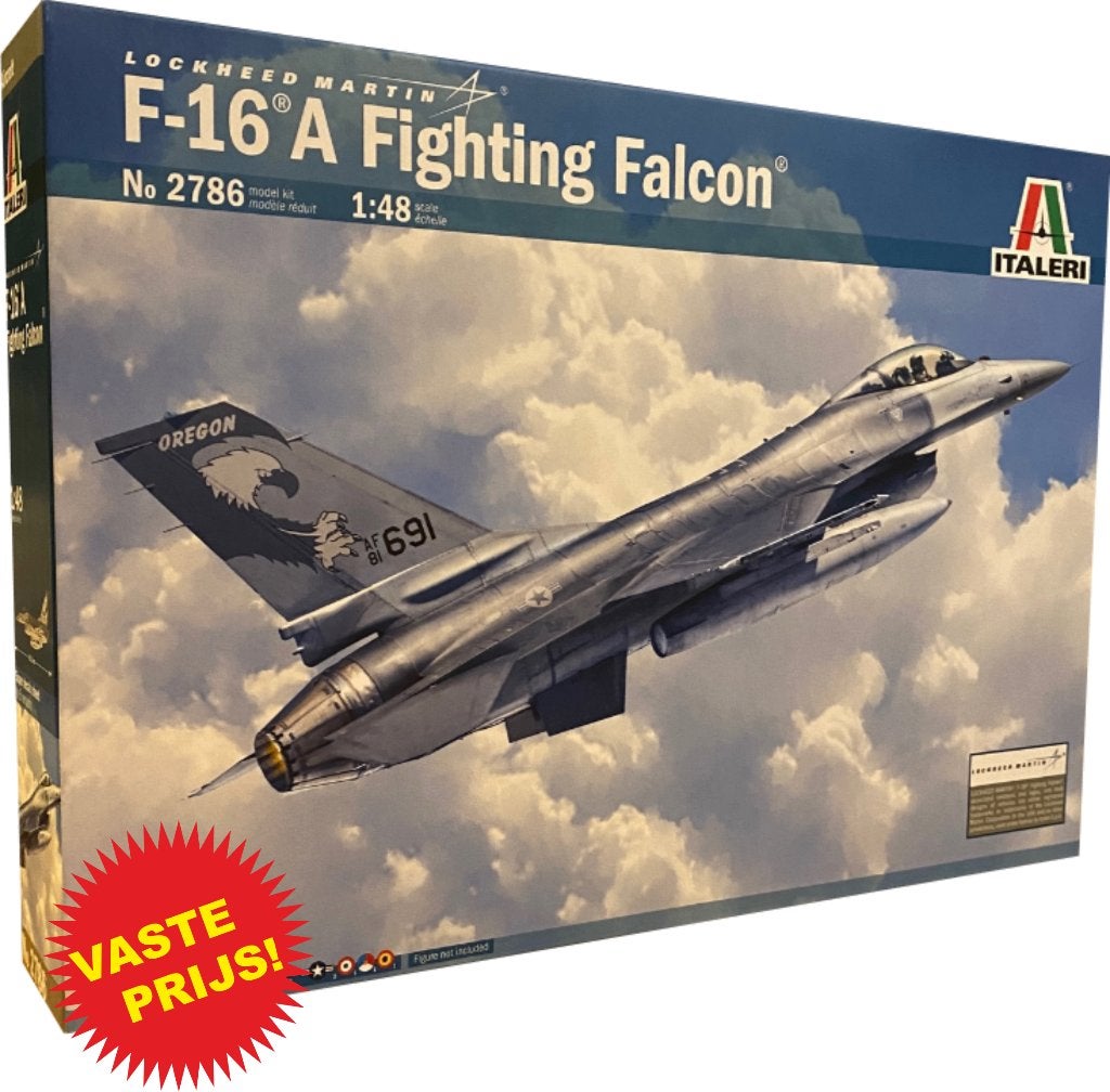 F-16A Fighting Falcon Met NL decals (Italeri 2786) 1/48, Italeri, Nieuw, Ophalen of Verzenden, Groter dan 1:72