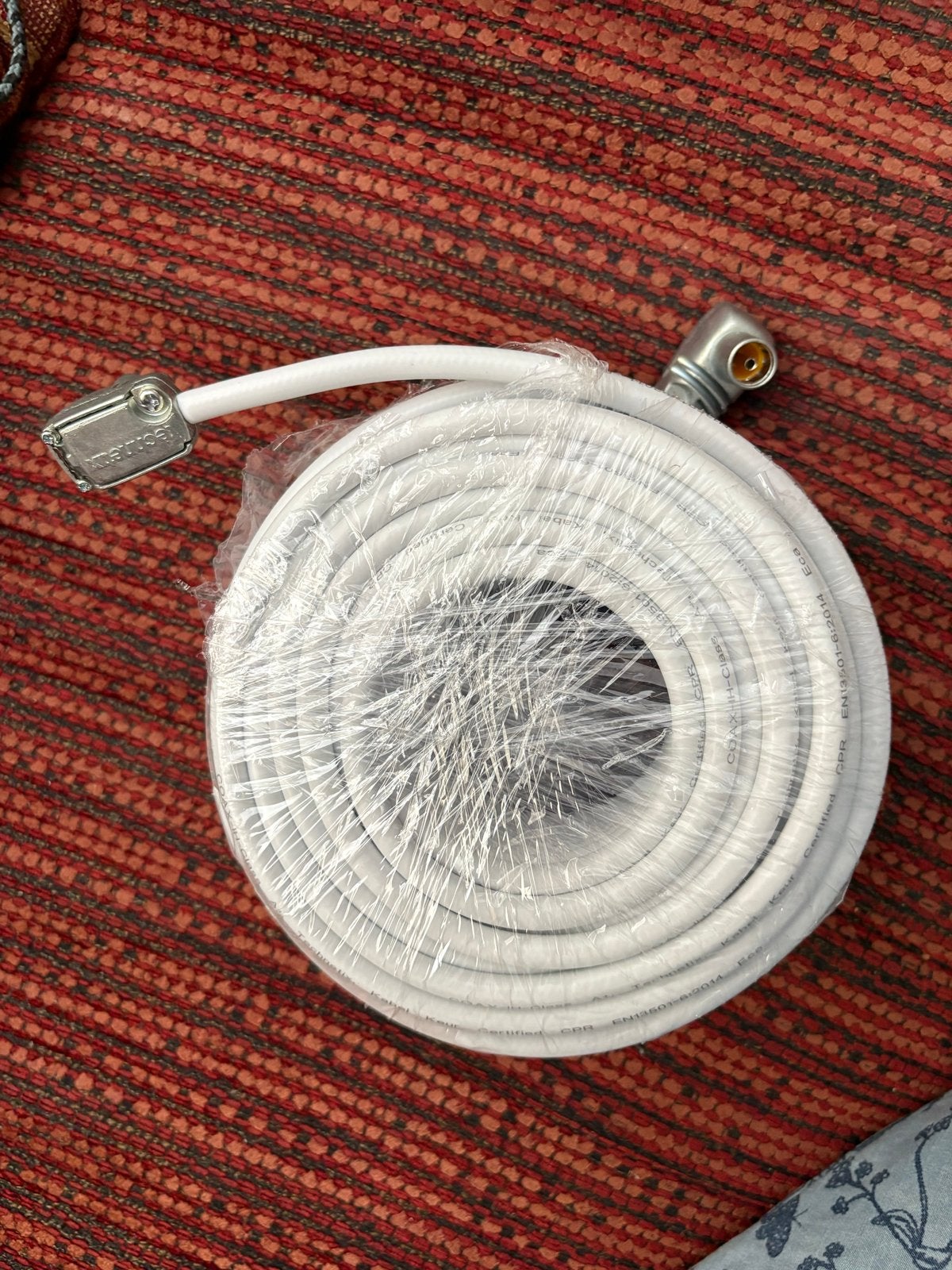 Nieuwe Nedis Coax Kabel 7mm, 20m, Ziggo Geschikt, Ophalen of Verzenden, Nieuw, 10 meter of meer, Coaxiale kabel