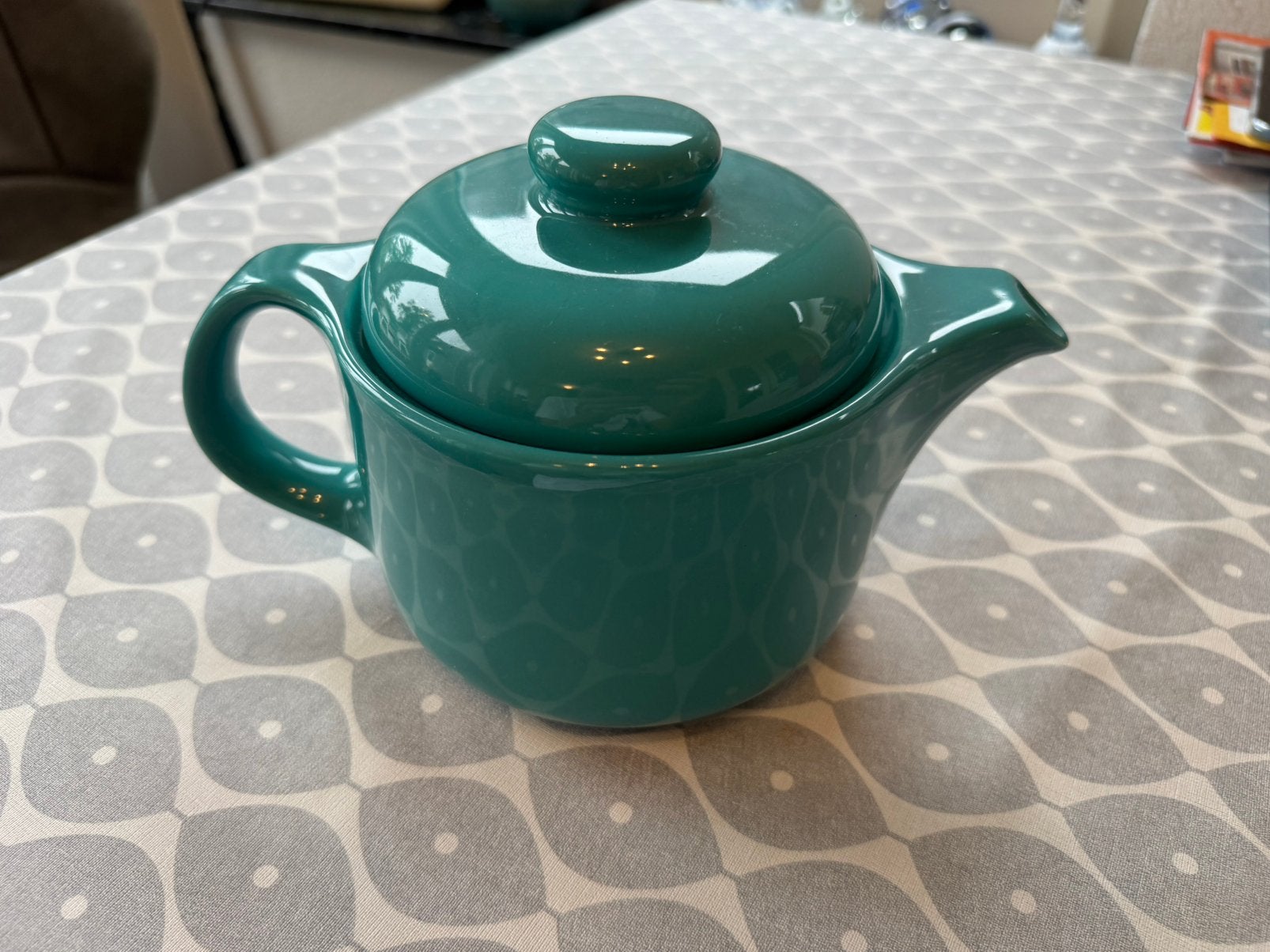 Vintage Waechtersbach theepot – turquoise – West Germany, Overige materialen, Ophalen of Verzenden, Zo goed als nieuw, Overige merken