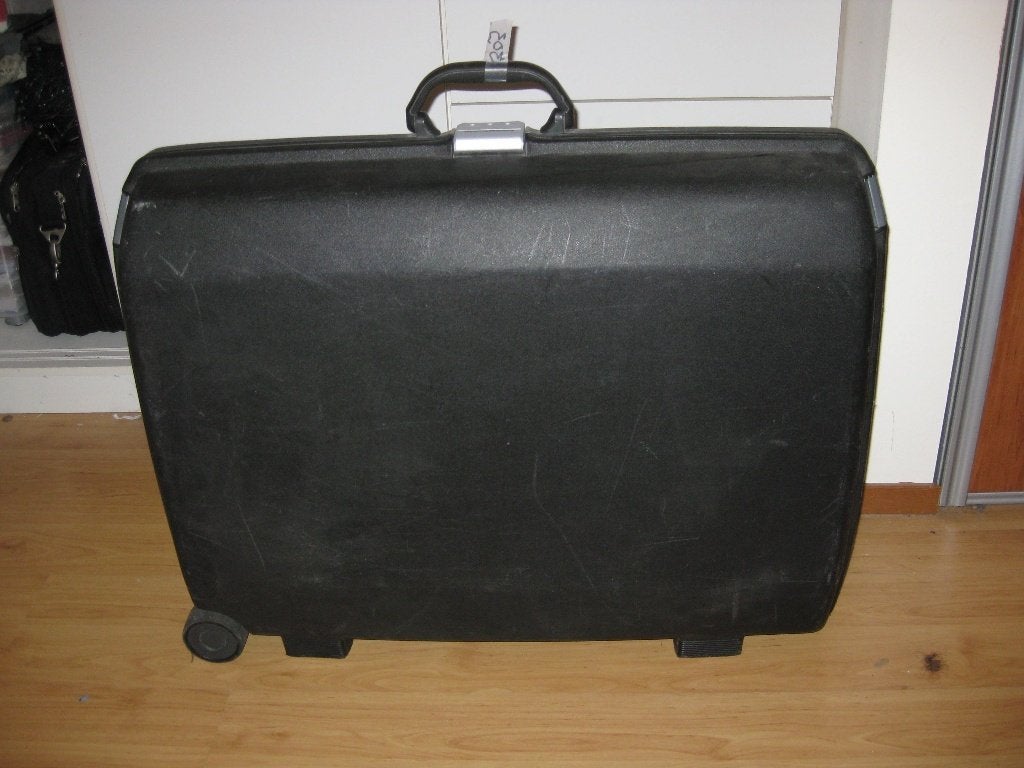 zwarte koffer American Tourister, Ophalen, Hard kunststof, Slot, Zo goed als nieuw