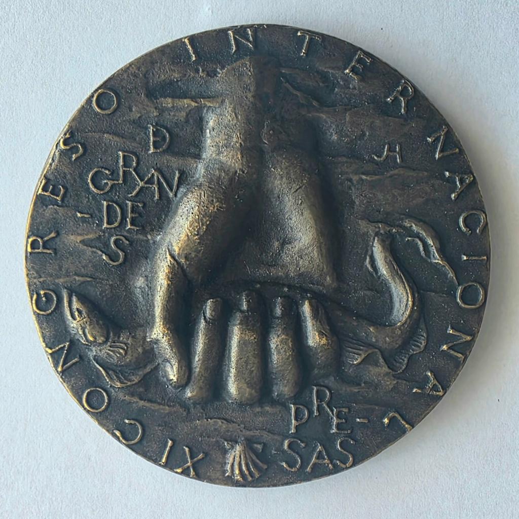 1973 Madrid International Congress on L Dams Bronze Medal, Ophalen of Verzenden, Brons