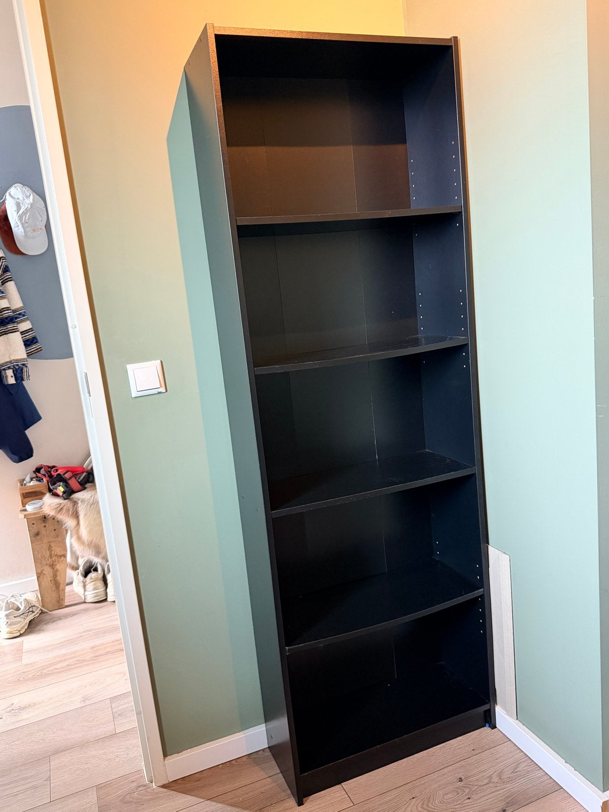 Ikea Billy kast - Zwart - 180x60x24 cm, Ophalen, Gebruikt, 50 tot 100 cm, Minder dan 25 cm