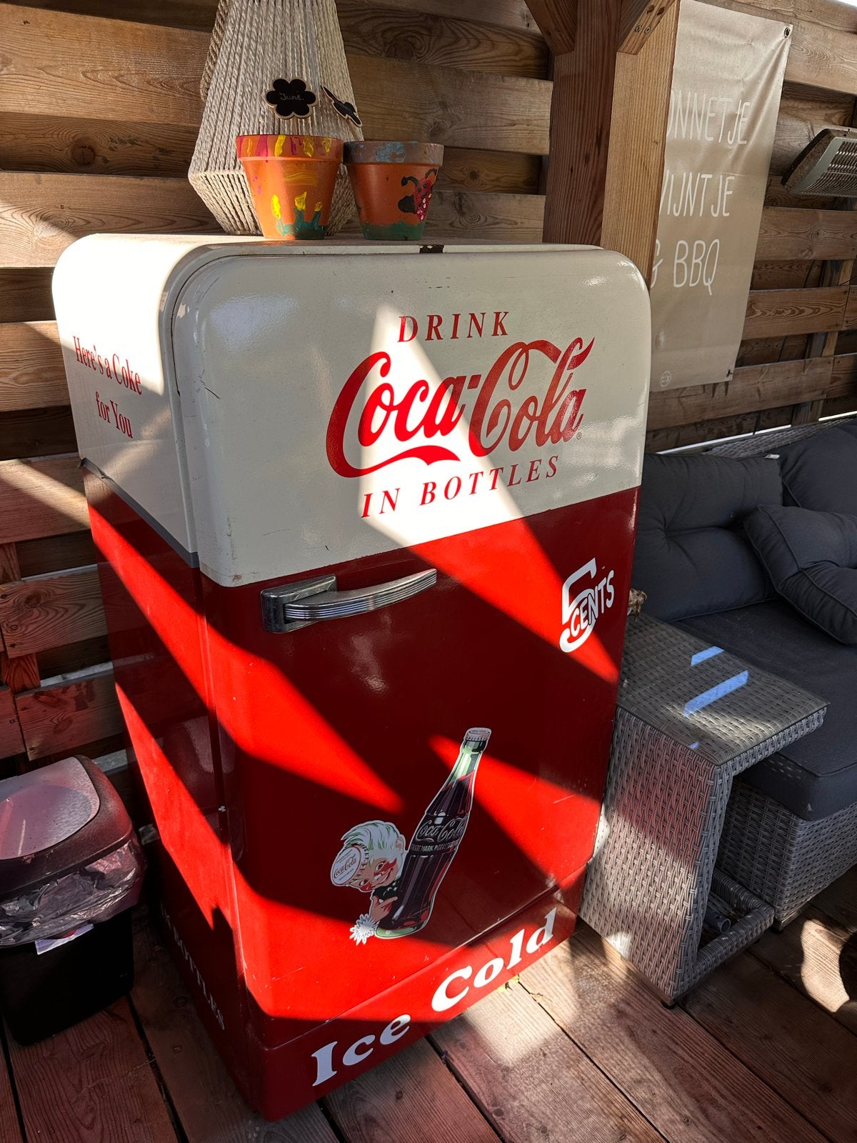 Vintage Coca-Cola koelkast - Decoratief item, Gebruikt, 120 tot 140 cm, 60 cm of meer, Ophalen of Verzenden