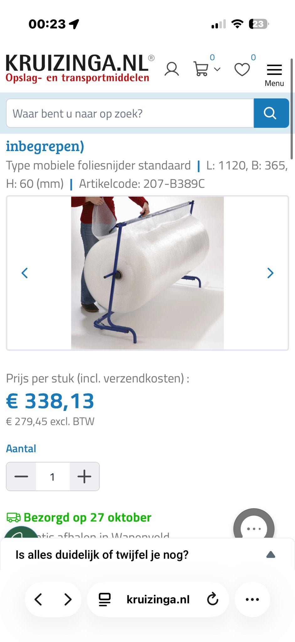 Mobiele standaard bubbelfolie bubble wrap snijder, Ophalen of Verzenden, Bubble wrap, Ubble folie warap, Wrap bubble