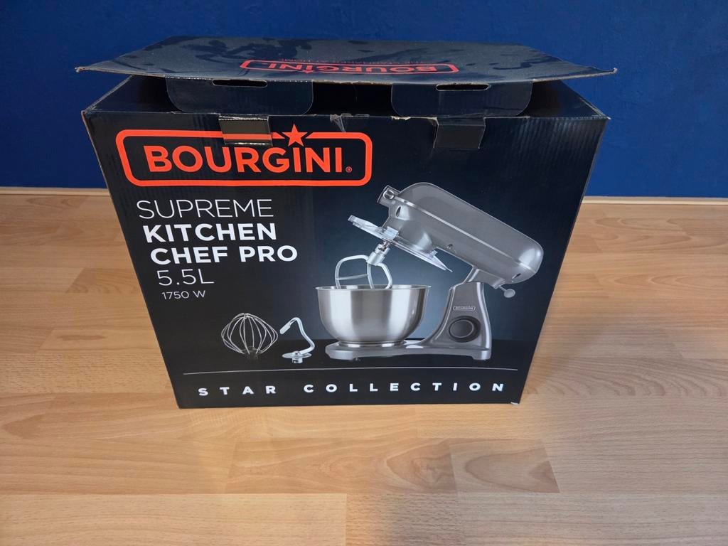 Bourginin Supreme Kitchen Chef Pro 5.5L, 4 liter of meer, Ophalen, Zo goed als nieuw, 3 snelheden of meer
