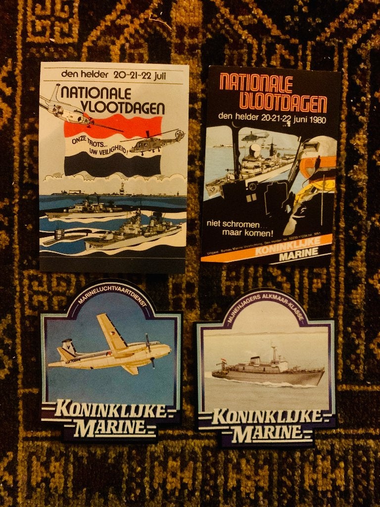 4 Koninklijke Marine Stickers, Ophalen of Verzenden, Marine, Nederland, Embleem of Badge