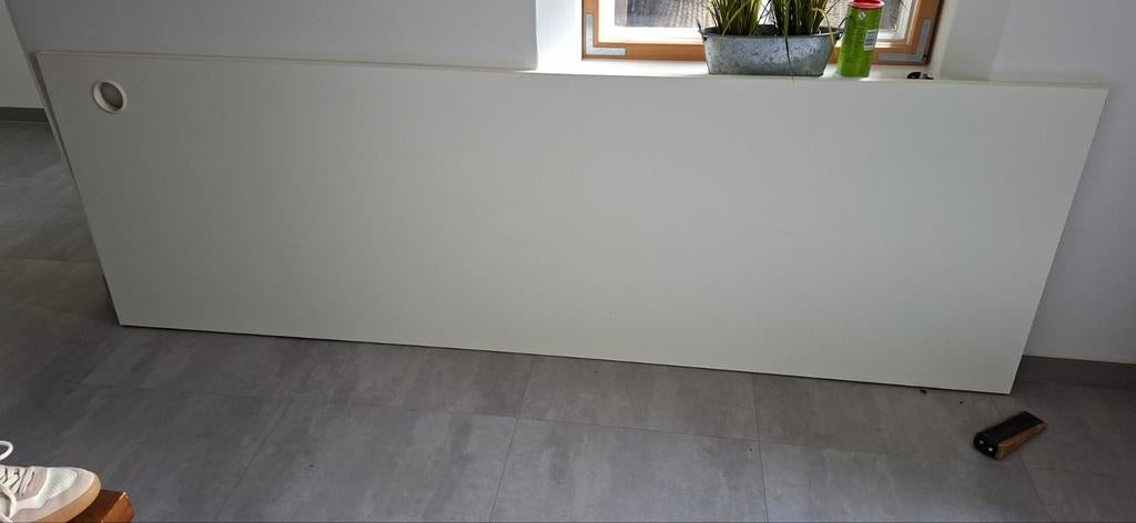 Bureaublad wit 80 x 249 cm evt met onderstel, Huis en Inrichting, Ophalen