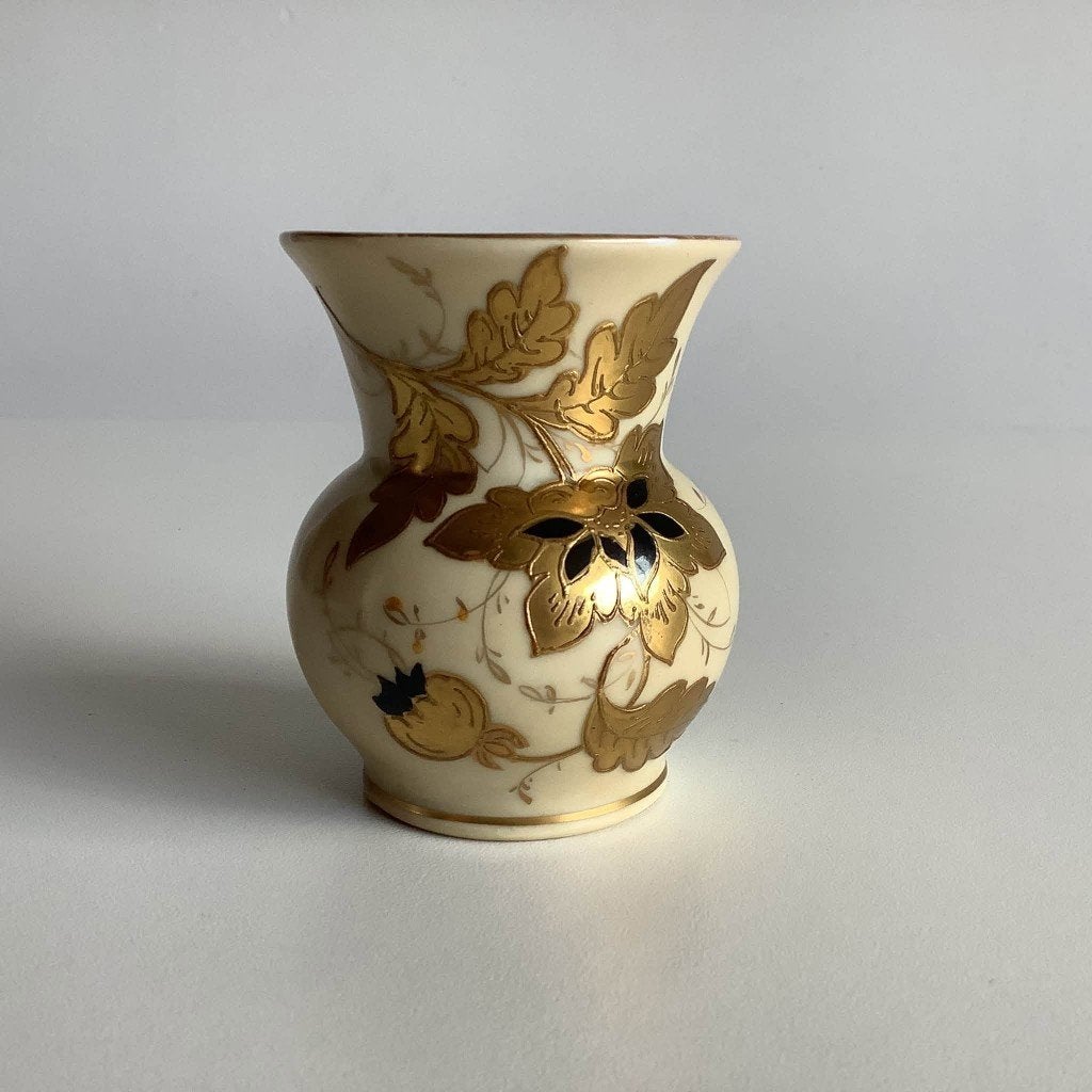 Jugendstil vaasje handbeschilderd Oscar Schlegelmilch, Ophalen of Verzenden