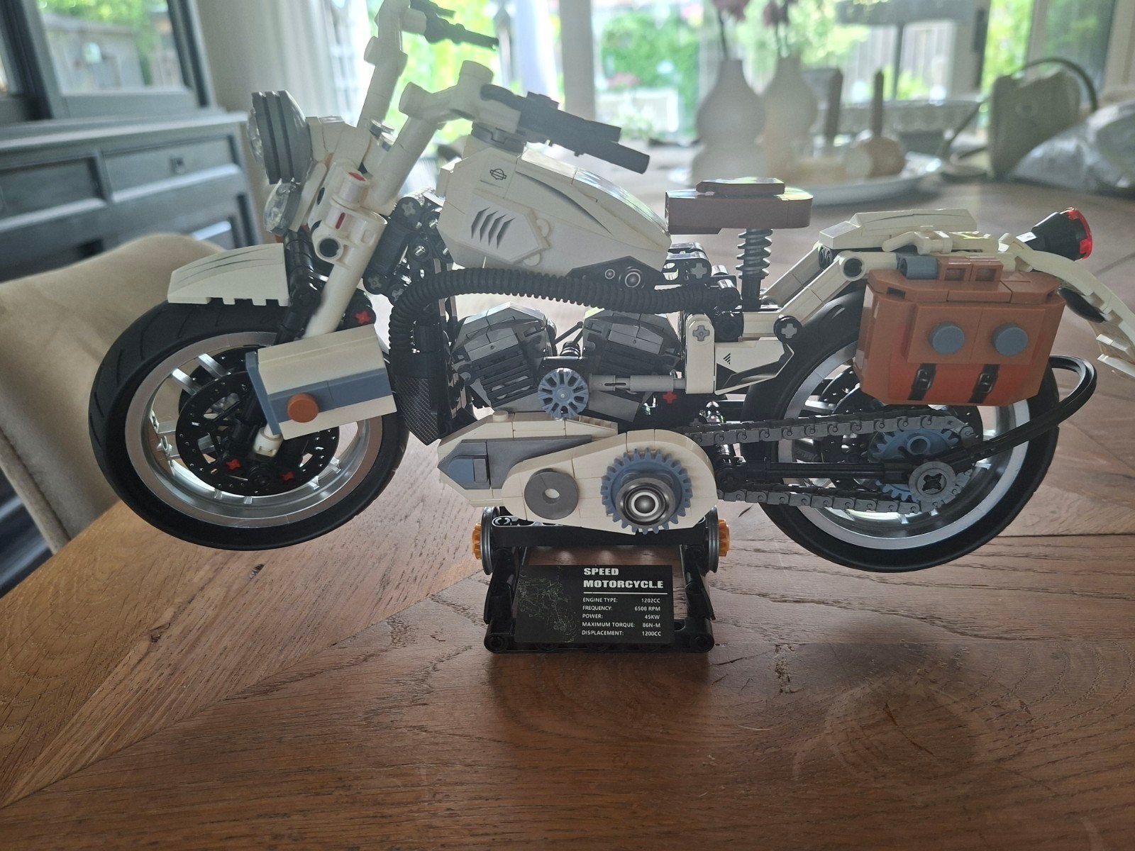 Mingdi K2193 Retro Model Motorfiets Bouwset, Overige merken, 1:32 tot 1:50, Overige typen, Ophalen of Verzenden