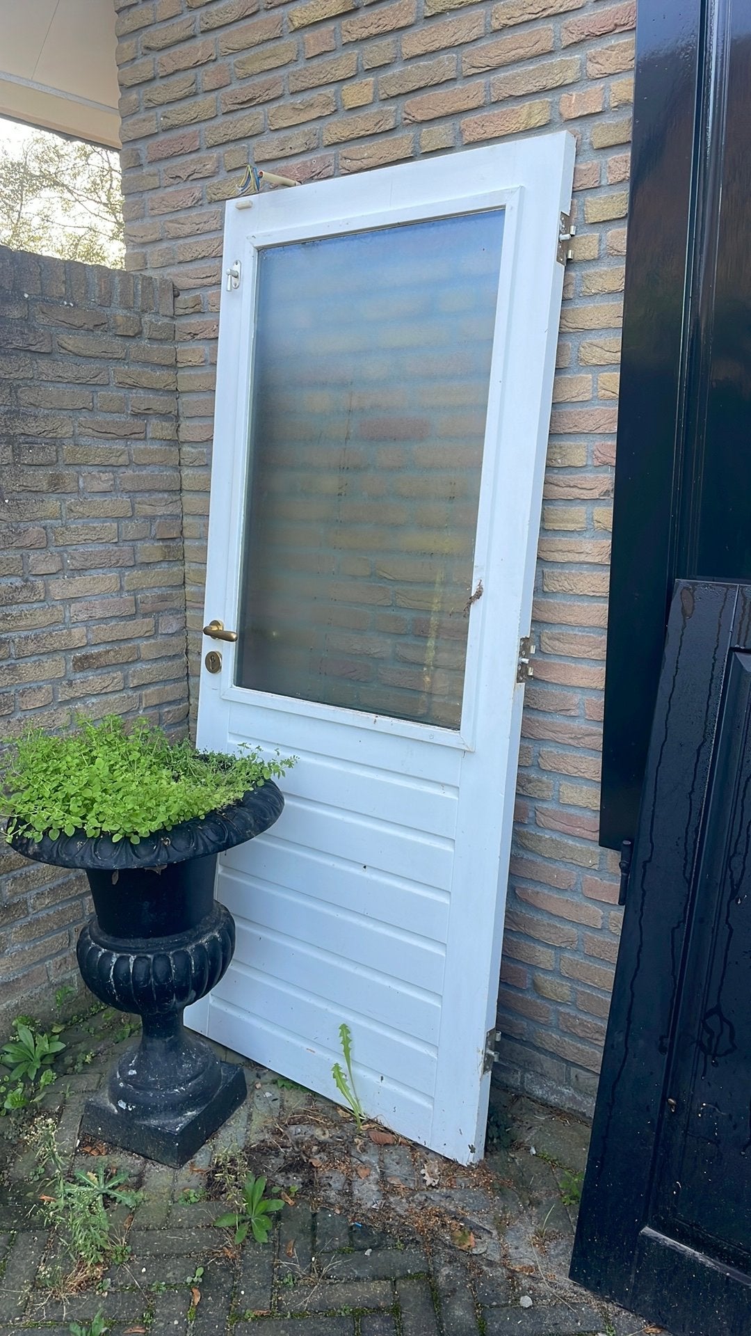 Buitendeur hardhout, Ophalen, 80 tot 100 cm, 200 tot 215 cm, Glas